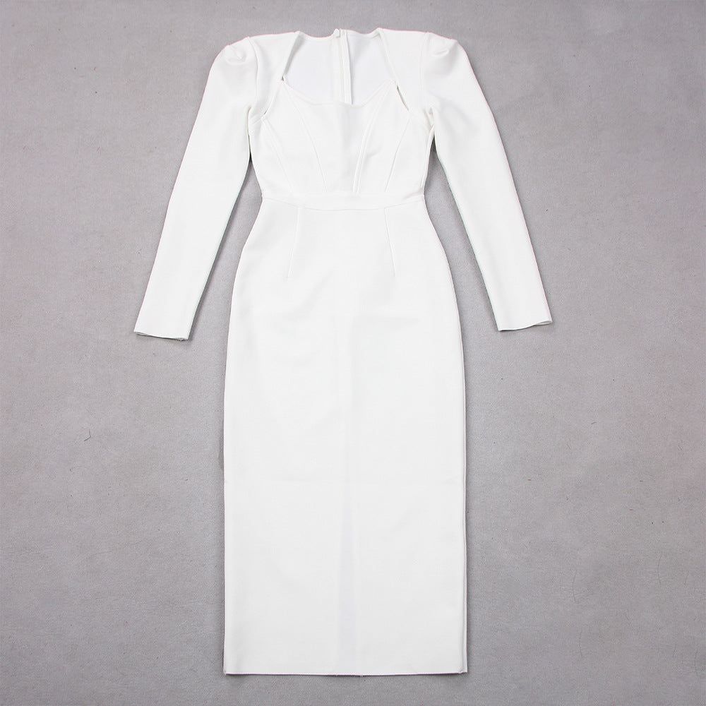 Unveiled Bandage Midi Dress - White