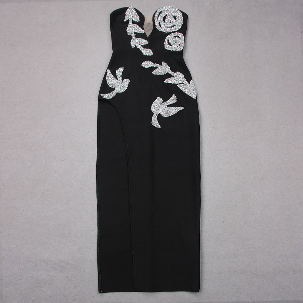 Ravishing Bodycon Maxi Dress - Black