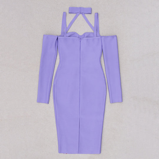 Verve Bandage Midi Dress - Purple