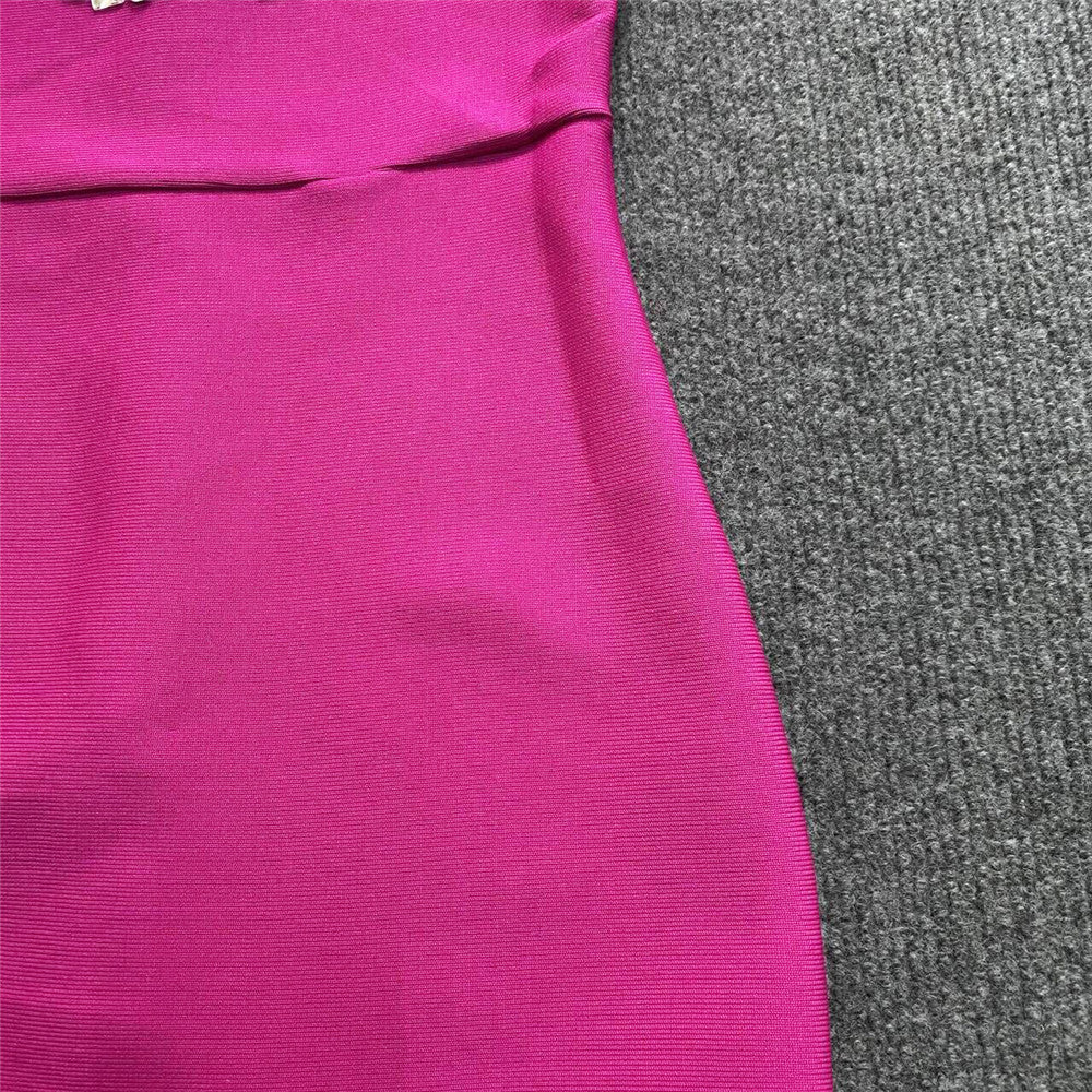 Posh Bandage Midi Dress - Pink