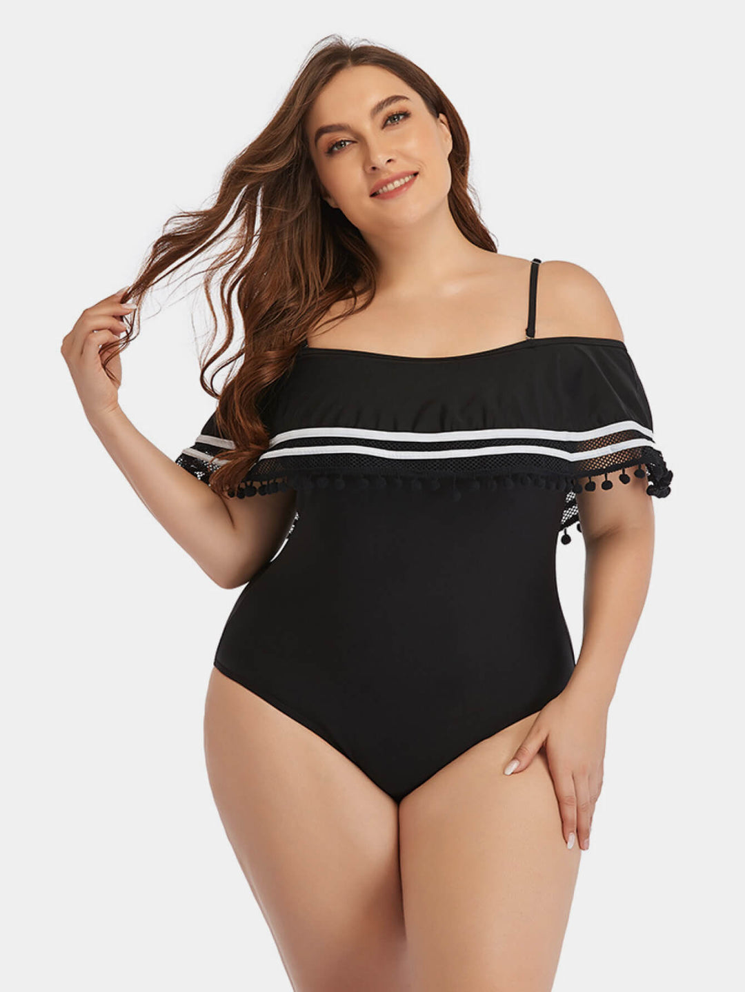 Diva Daze Striped Plus Size One-Piece Swimsuit