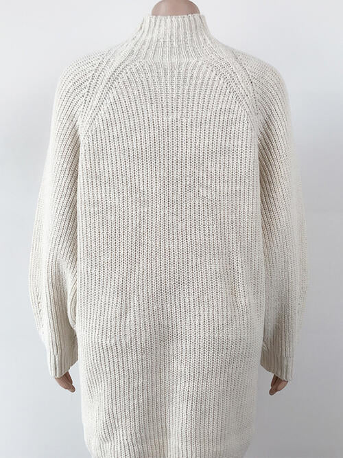 Oversized Beauty Knitted High Neck Sweater Mini Dress-Slay Eclectic